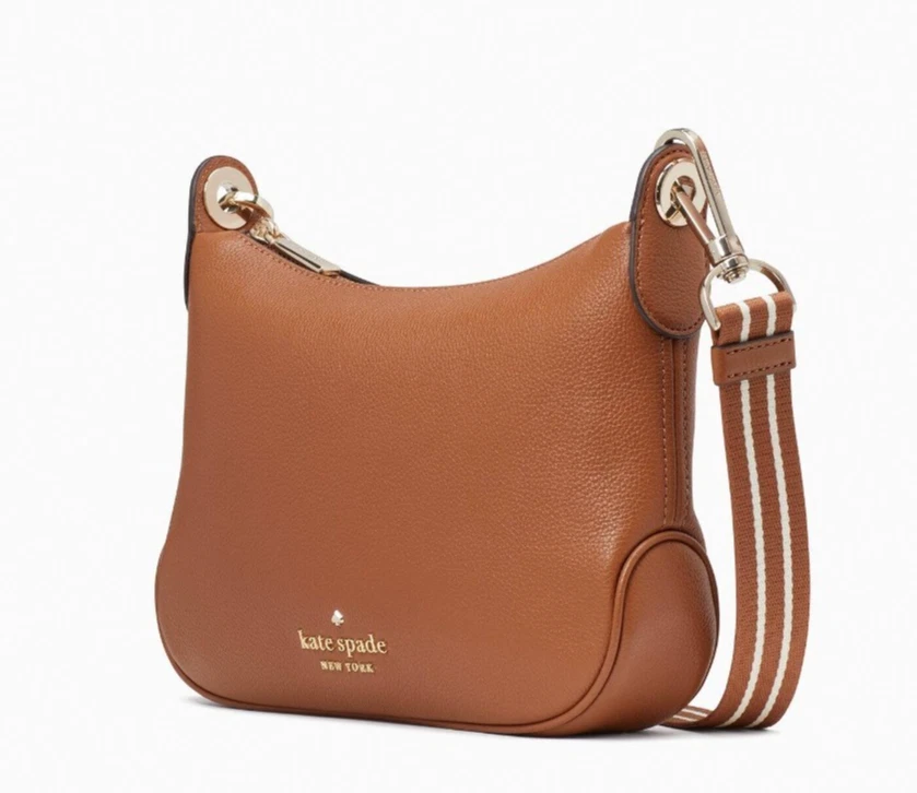 Nuova Kate Spade Rosie piccola tracolla pelle ciottolata caldo pan di zenzero