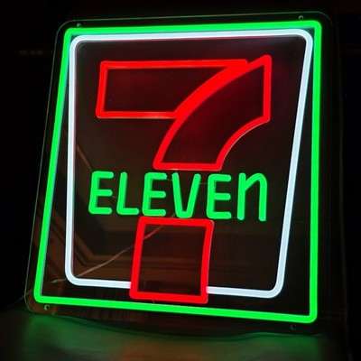 7-Eleven LED Neon Sign Light Up Advertising Bar Pub Garage Wall Decor Light