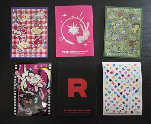 Pokemon Center 6 Individual Card Sleeves Pikachu Mew Sylveon Assortment
