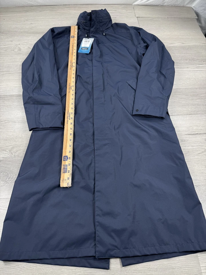 Chaqueta Rohan Para Hombre M Azul Cremallera Completa Impermeable Globetrotter Barricada Con Capucha Larga Foto 3 de 4