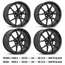 19x8.5 19x9.5 35 5x120 Black 19 Inch Wheels Fit Bmw 325 328 335 Z4 435 E90 Rims