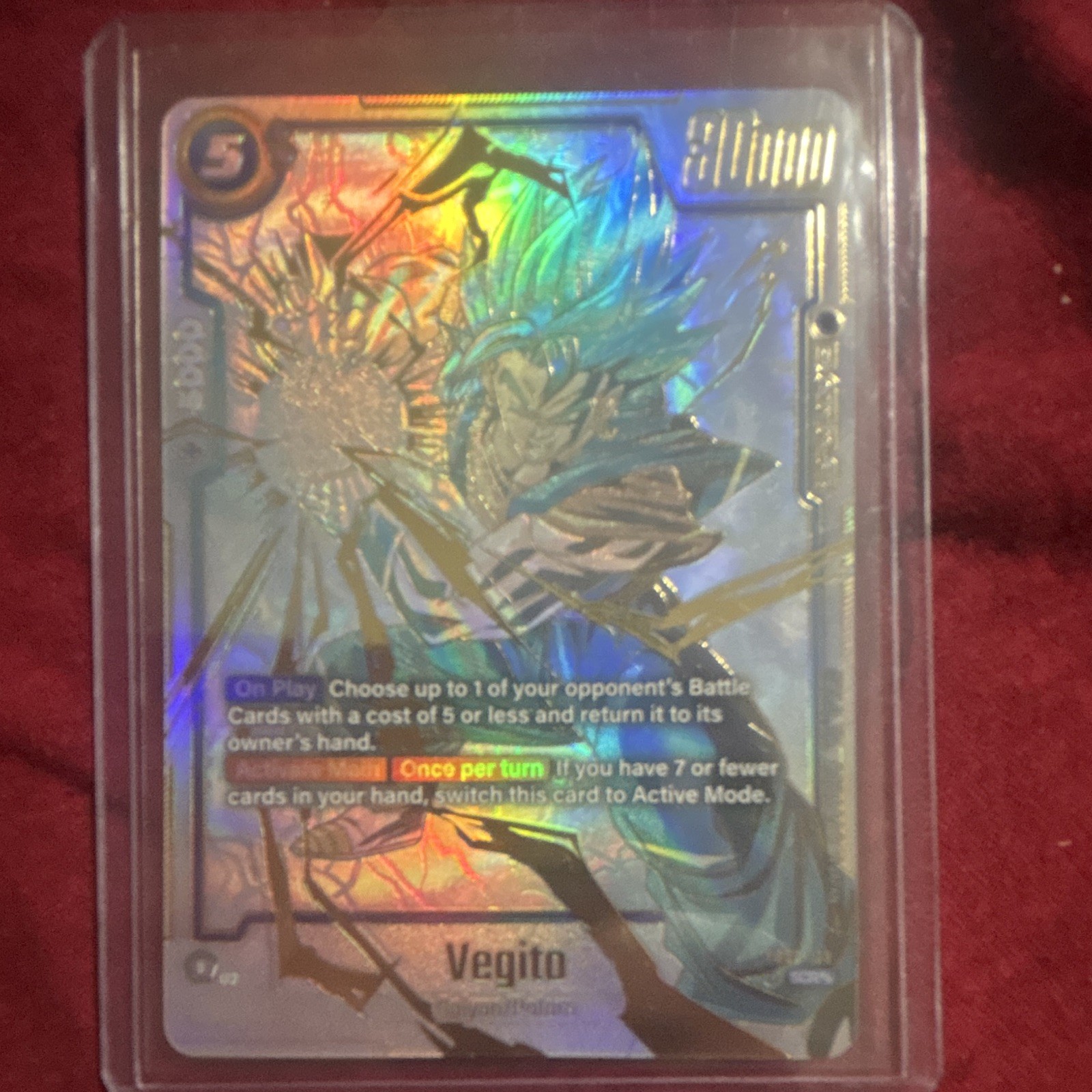 Vegito FB02-139 Dragon Ball Fusion World Blazing Aura trading card — raw and PSA graded price guide
