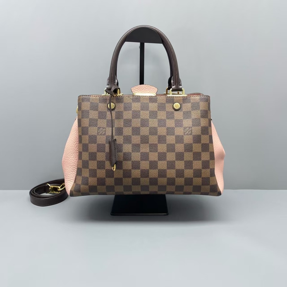 Auth Louis Vuitton Brittany Monogram Damier Pink Tote Bag | eBay