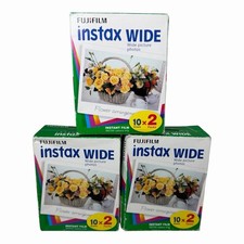 Lot Of 3 Fujifilm Instax Wide Film 10 Sheet x 2 Packs Expired 10/23 NOS 60 Total