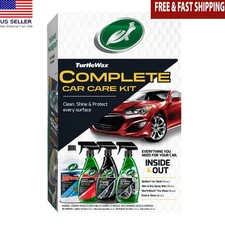 Complete Car Care Kit 4 Piece Clean Shine Protect Auto Interior Exterior New