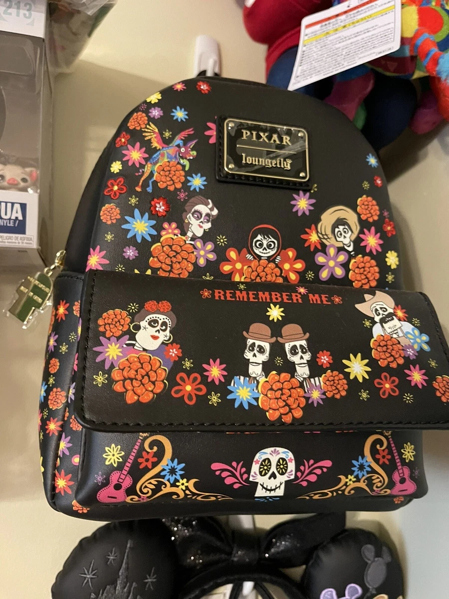 Loungefly Disney Pixar Mini Backpack Coco Remember Me Day Of The Dead Brand  NWT