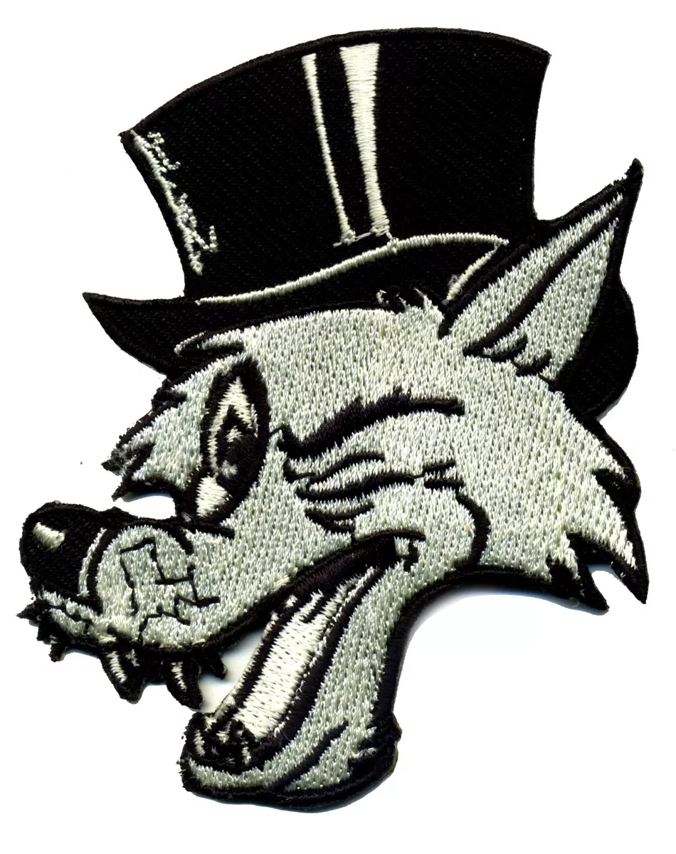 Tattoo Patch Big Bad Wolf Wolfy Old School traditional Retro Rockabilly