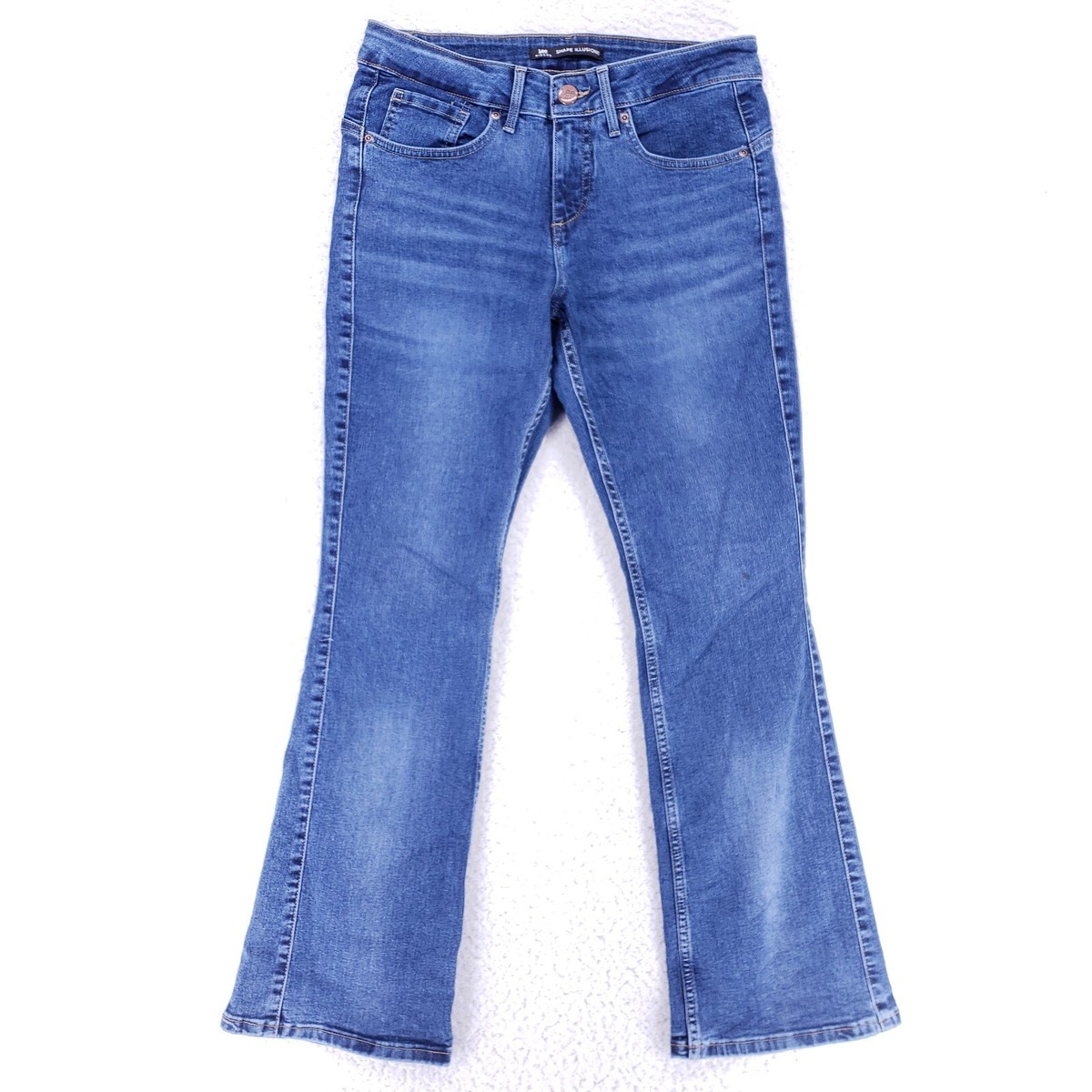 Lee Riders Jeans Denim Cotton Womens SZ 8 Blue Straight Stretch