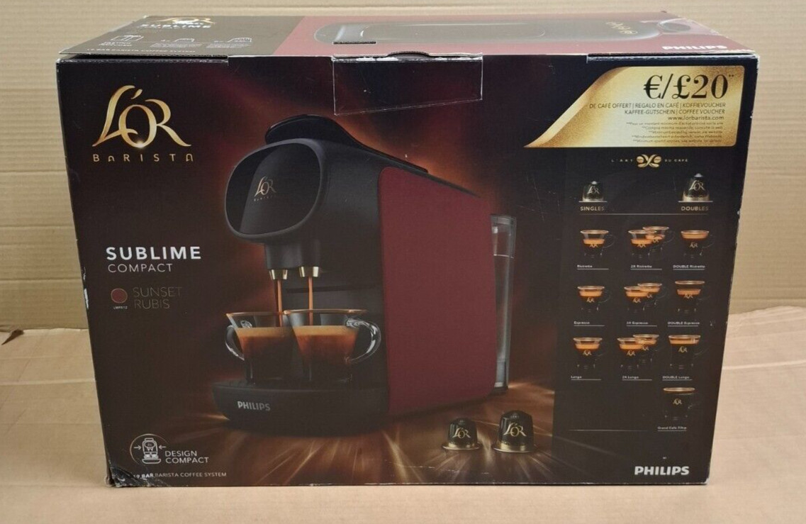 PhilipsBarista Coffee Maker, Compatible with Single or Double Capsule - RED