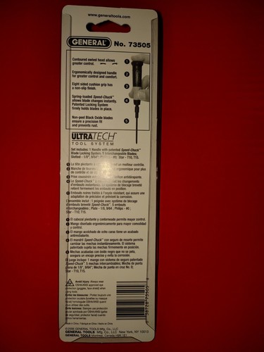 GENERAL Tools 73505 - Speed-Chuck 6 Piece Precision Screwdriver Set - New Sealed - Picture 3 of 4