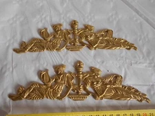Vintage French furniture Ormalu garnitures embellishments Fittings old stock x 2