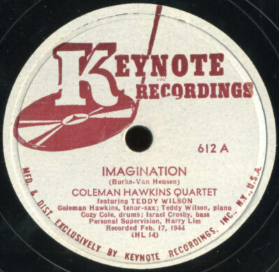 Imagination / Cattin' At Keynote [Shellac] Coleman Hawkins Quartet Featuring Ted