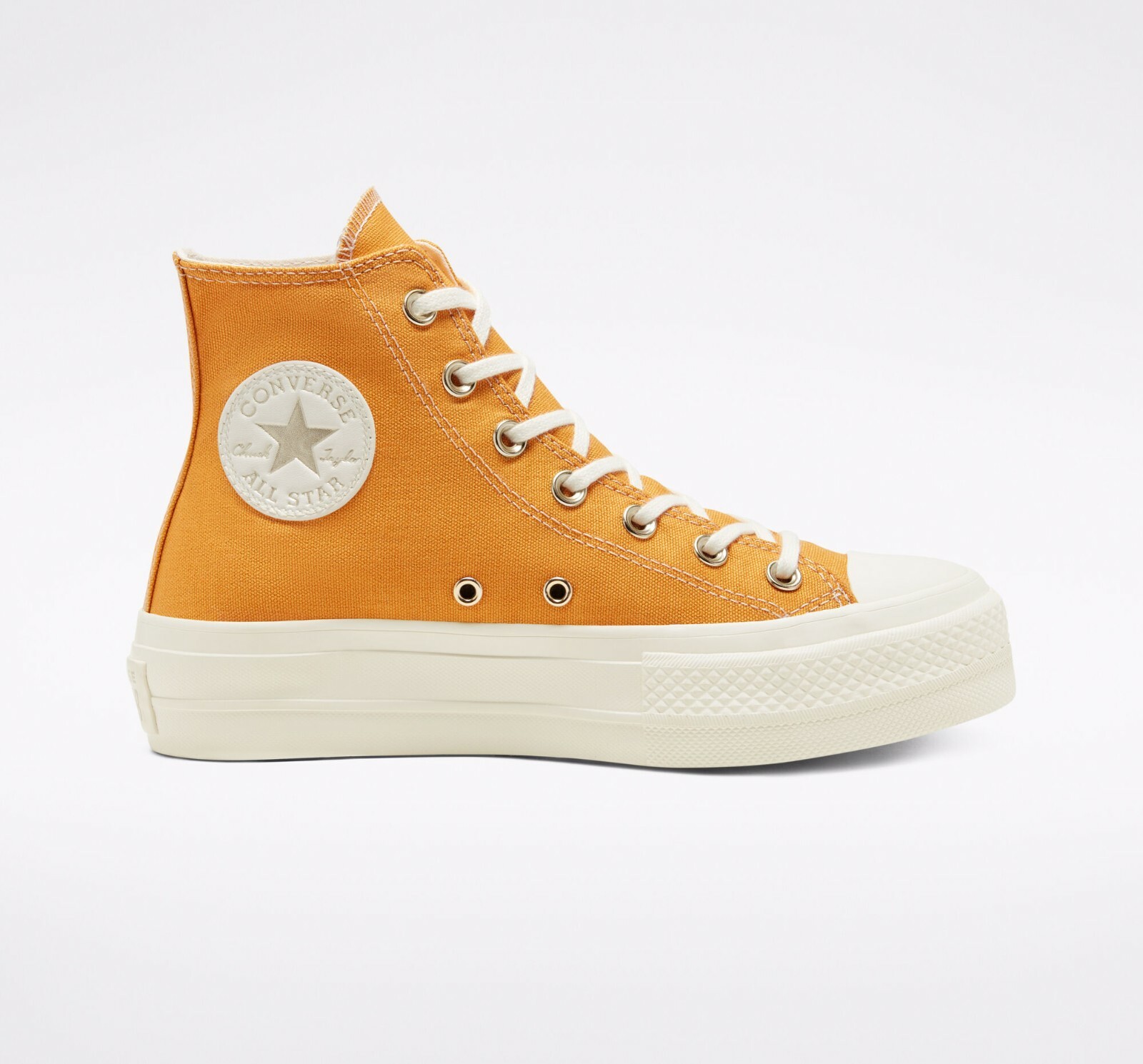 converse chuck taylor hi platform gold snake trainers