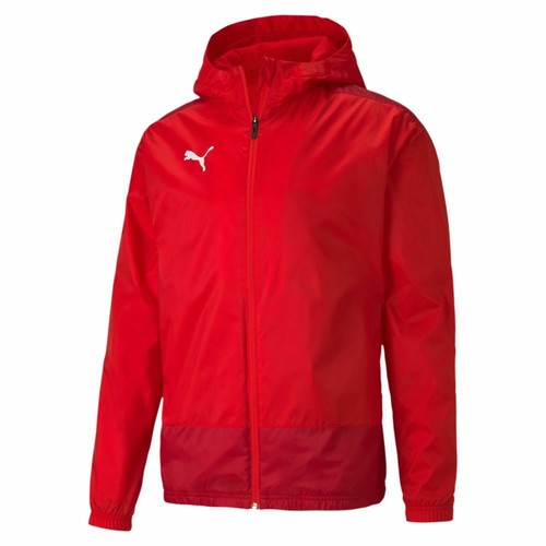 Puma Football Training Outdoor Kids Rain Hooded Full Zip Jacket Waterproof Top - Picture 1 of 14