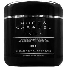 ROSE AND CARAMEL Unity Excel Power 60 Second Tan Remover Body Scrub 440ml *NEW*