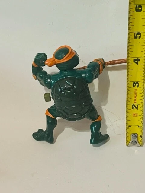 Figura Tortuga Ninja Adolescente Mutante TMNT De Colección Compañeros de Juego Miguel Ángel 1989 Bo Staff Foto 3 de 4