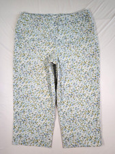 Chaus Capri Pants Womens Sze 10 Stretch Floral Side Zip Cottagecore No Pockets 