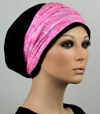 BEANIE MÜTZE + BAND Chemo Turban Stirnband Kopftuch Cap Chemomütze Set Jessy NEU