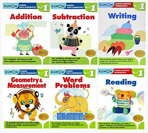 KUMON 数学教材 I Kumon Grade 1 Math Workbooks Set of 6 Addition & Subtraction