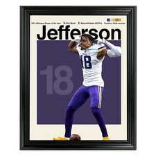 Justin Jefferson Framed Sports Art Photo by Thomas Maxwell