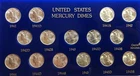 MERCURY DIME SHORT SET 1941-1945 PDS  SUPERB GEM  BRILLIANT UNCIRCULATED