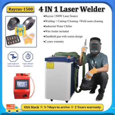 1500W Handheld Laser Welder Laser Rust Remover+Water Chiller+Auto Wire Feeder EU