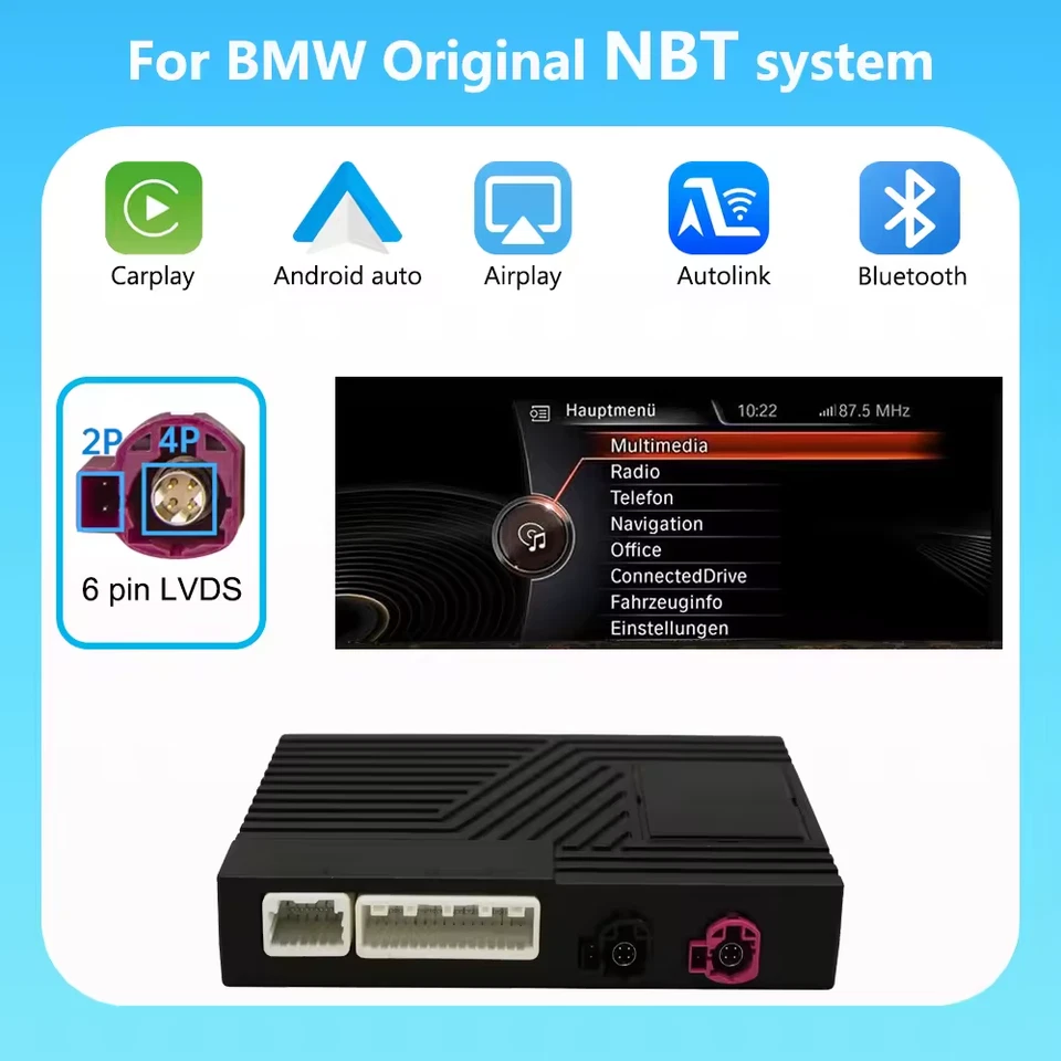Kit retrofit auto wireless Apple Carplay Android per BMW 1 2 3 4 5 6 7 con NBT - Immagine 3 di 4