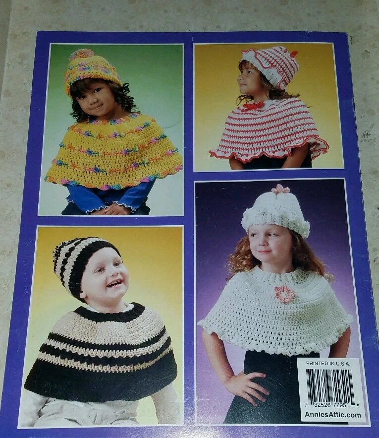 AL13 ANNIE'S ATTIC, CROCHET 4-HOUR PONCHOS & CAPS 2001 - 7 DESIGNS - Image 2 of 2