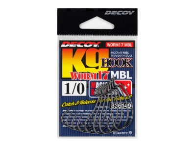 NEUF Decoy Worm 17 MBL Magic Barbless #1 - #3/0 Hameçons pour leurres - Photo 1/4