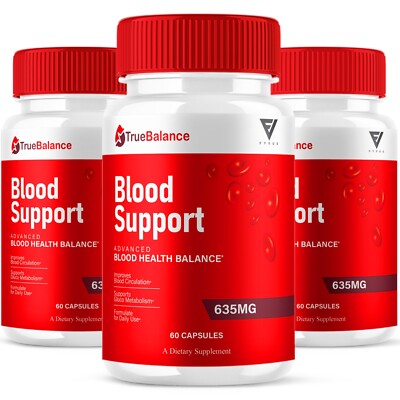 (3 Pack) TrueBalance Blood Support, True Balance Advanced Formula (180 Capsules)