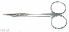 HIGH QUALITY STAINLESS STEEL IRIS MICRO SCISSORS CURVED TIP 3.5"