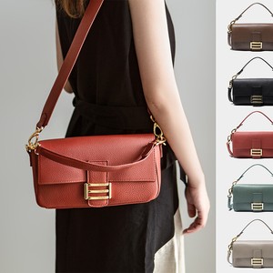 3-Straps-Real-Leather-Small-Shoulder-Bag-Purse-Baguette-Crossbody-Bag-Top-Handle