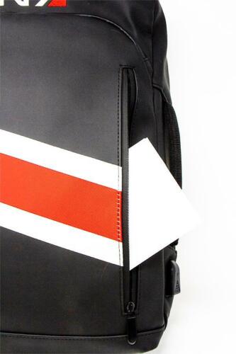 Official Mass Effect 1 2 3 N7 Shepard Laptop Backpack w/ USB Figure Bag - Picture 6 of 12