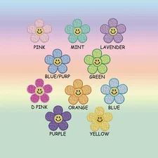 Daisy Patch Embroidered DIY Iron-on/Sew-on Custom Applique Clothing Smiley