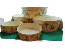 Holly Hobbie Coca Cola Coke bowls vintage lot 5 plastic