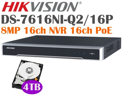 Hikvision 16 Channel Nvr Hikvision 16CH 4K NVR With 4TB HDD - 16