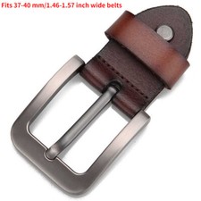 Men Leather Alloy Belt Buckle Head Vintage Pin Buckle for 37-40mm Wide
