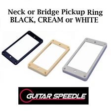 Guitar Pickup Bezel Ring Saddle Black White Cream Bridge Neck Humbucker  