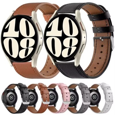 Ersatz Leder Armband für Samsung Galaxy Watch 5 Pro 45mm 7 6 5 4 40/44mm Classic