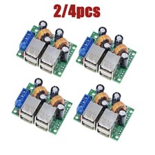 4-USB Port Step-down Power Supply Converter Board Module DC12/24/40V to 5V 5A US