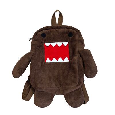 Rare Official Vintage NHK-TYO Domo Kun Plush Backpack 16” 1 Pocket