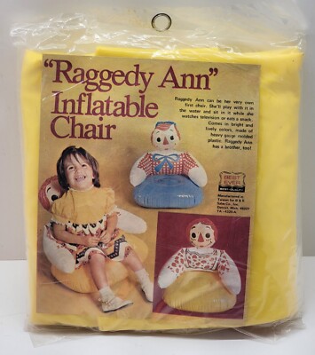 Raggedy Ann Inflatable Kids TV Chair VTG Best Ever Brand 1970's NEW OLD ...