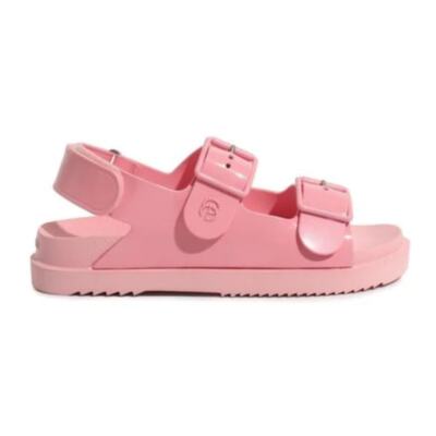 Gucci Isla Buckled GG Rubber Sandals in Pink, Size 36/5.5 | eBay