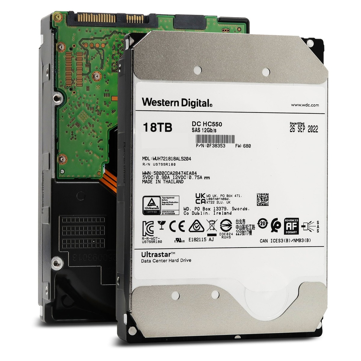 WUH721818AL5204 WD Ultrastar DC HC550 18TB 7.2K SAS 12Gb/s 512MB