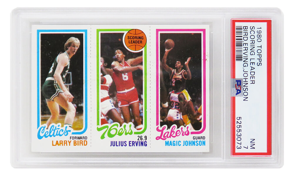 ○ マスターズ オーガスタ トランプ Larry Bird, Magic Johnson & Julius Erving 1980 Topps Scoring