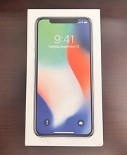 Apple iPhone X Silver 64GB - BOX ONLY - Original Box in Great Condition 