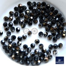 60pcs SWAROVSKI  5000 4mm Faceted Crystal Beads Jet Nut brown metallic glimmer