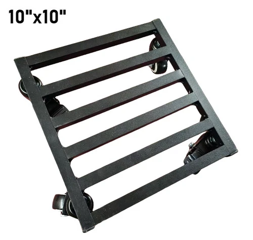 Aluminum Square Plant Dolly Stand Rolling 4 Wheels Caddy Holder Patio Pot Black - Picture 8 of 46