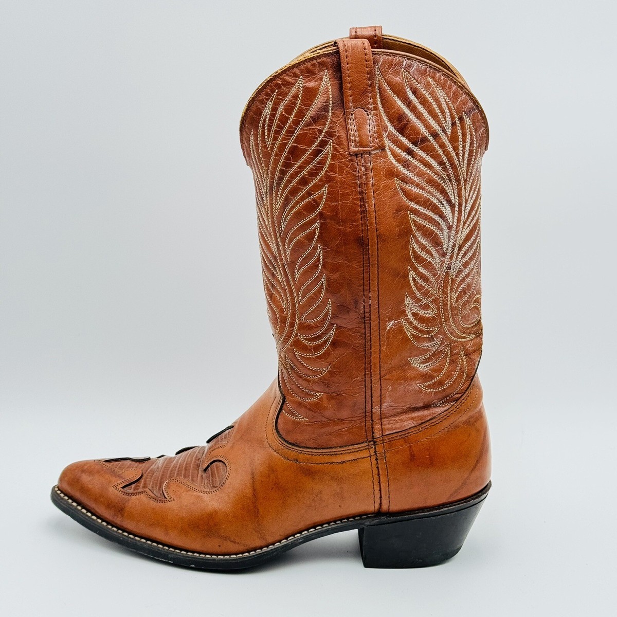 ACME USA Made Western 33117 Cowboy Boots Mens 10 E Brown Vintage 1960 main image 2