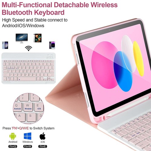 Keyboard Case Mouse For iPad 5/6/7/8/9/10/11th Gen Air 11 M3 2025 6/5/4th Pro 11 - Picture 45 of 64